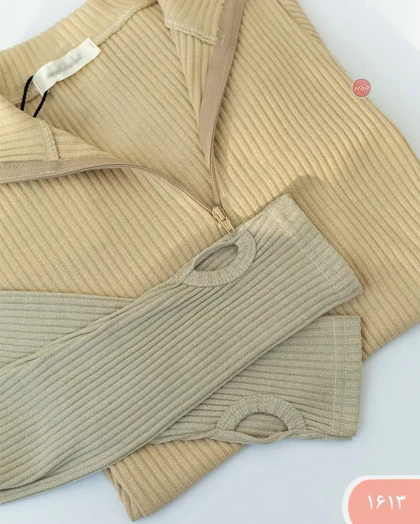 ماکسی کرکره ای نیم زیپ 1613