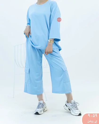 ست تیشرت شلوارک کارگو 9059