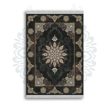 *جدید* فرشینه از جنس پارچه شانل مخمل ترک طرح فانتزی برند دفه کد 953