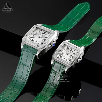 ساعت مچی کارتیه Cartier Santos 100 diamond-SG
