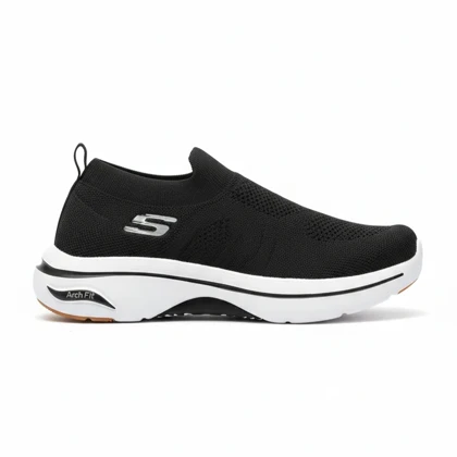 کفش کتانی اسکیچرز جورابی مشکی مدل ARCH FIT کد 295045