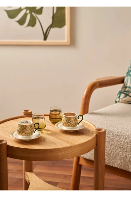ست 6تکه فنجان قهوه Bella Maison مدل Life چینی - چندرنگ