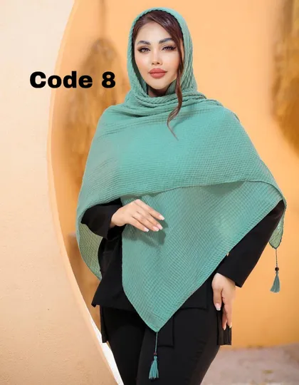 روسری پلیسه منگوله‌دار 3959