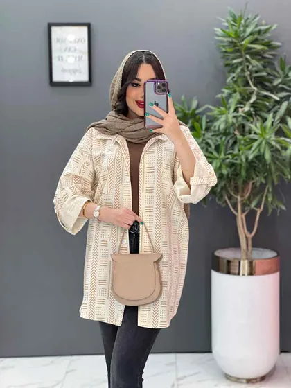 مانتو طرحدار سنتی تک جیب
