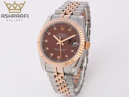 ساعت رولکس دیت جاست صفحه قهوه‌ای Rolex datejust Sh2C