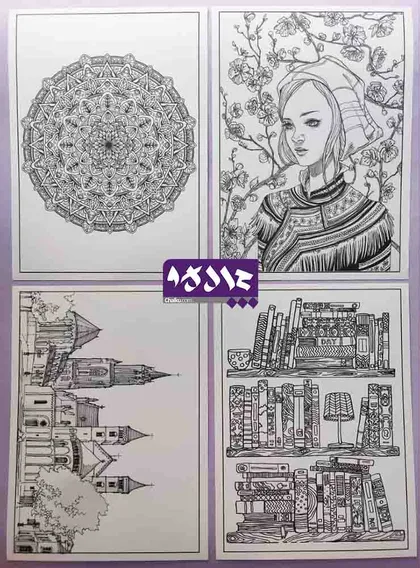 پک رنگ آمیزی بزرگسالان مدل رنگین کمان