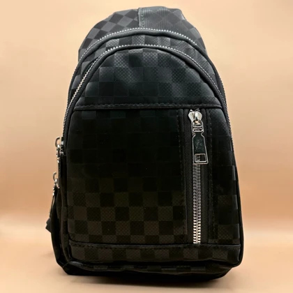 بادی بگ چرم مشکی طرح شطرنجی 2