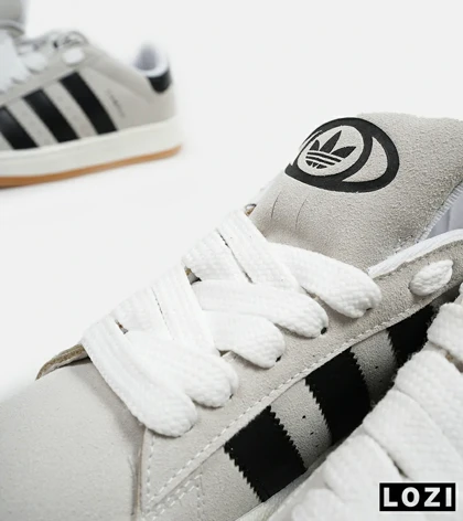 کفش کتانی مردانه و زنانه طوسی مشکی ADIDAS Campus مدل 5303