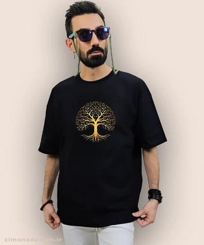 تیشرت لش مردانه و زنانه طرح درخت زندگی کد 958