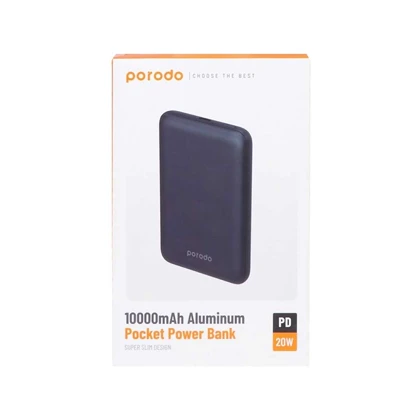 پاوربانک 10000 میلی آمپر پرودو مدل PORODO POCKET POWER BANK PD-PBFCH034