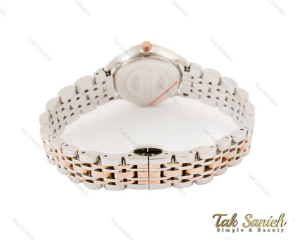 ساعت امپریوآرمانی زنانه دورنگ رزگلد نقره ای Armani-3582-L