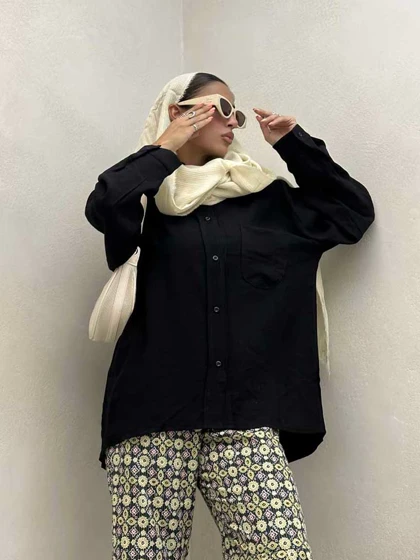 شومیز ساده تک جیب