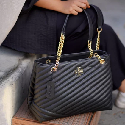 کیف بزرگ زنانه توری برچ Tory Burch Kira Chevron Tote A01