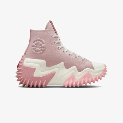کفش آل استار اصل ساق بلند لژ دار صورتی all star run star motion pink