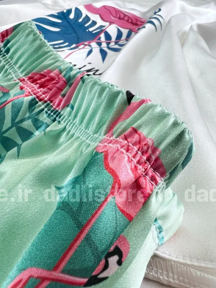 لباس خواب تاپ و شورتک طرح فلامینگو