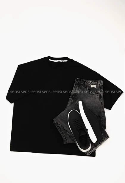 تیشرت مردانه یقه کش ساده کد20000076