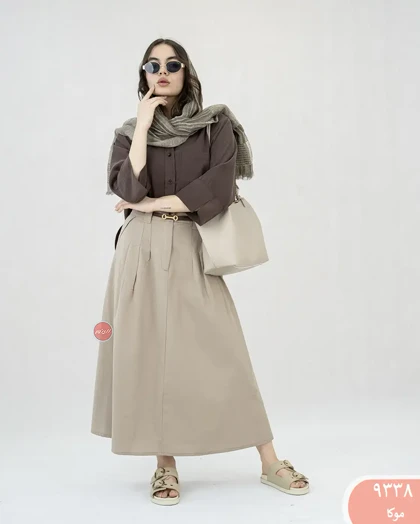 دامن لینن ویولت 9338