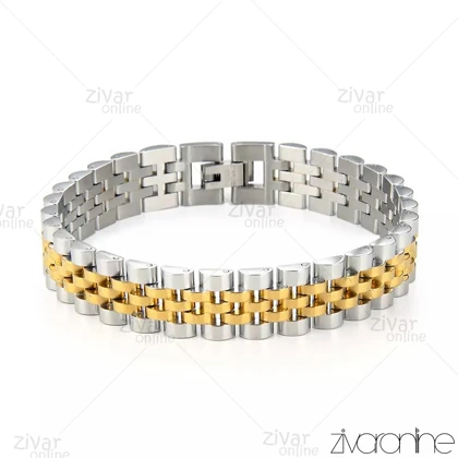 دستبند رولکس بافت وسط باریک 40041