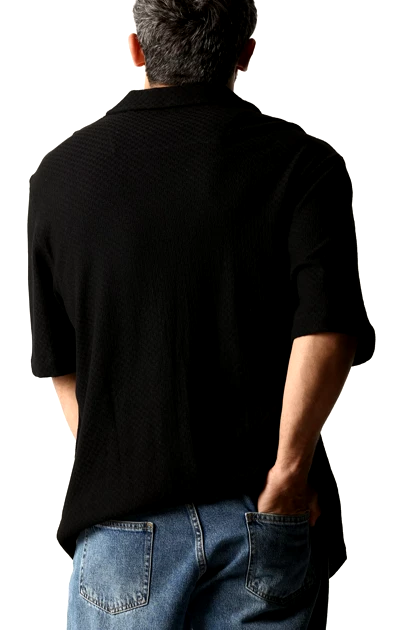 پیراهن یقه انگلیسی ژاکارد مردانه طرح کامپیوتری