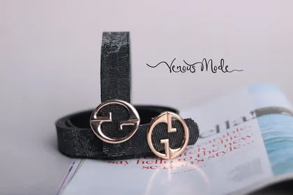 کمربند Gucci مشکی لمه