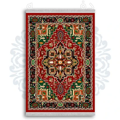فرشینه از جنس پارچه هازان مخمل ترک طرح سنتی و مدرن برند دفه کد DDSS89