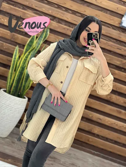 مانتو اطلسی دوجیب