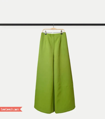 شلوار دمپا گشاد سبز پسته ای