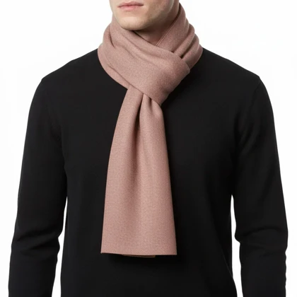 شال گردن دو رو نسکافه ای روشن