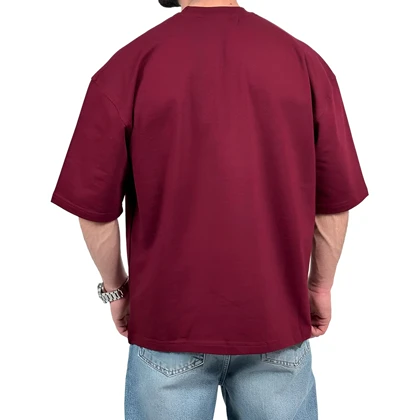 تیشرت آستین کوتاه مردانه جگری جیب‌دار مدل stwd