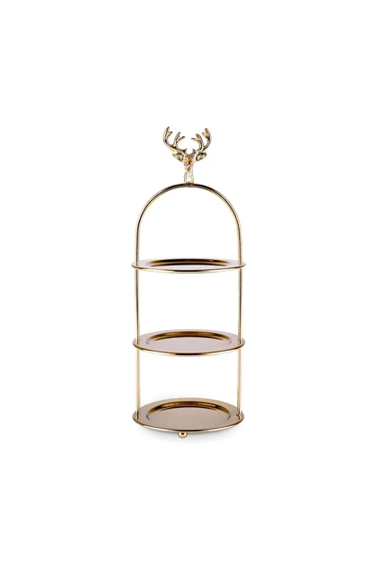 ظرف پذیرایی 3 طبقه Karaca Home مدل Maison فلزی