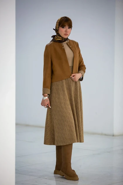 ست کت و دامن کشمیر ترکیبی