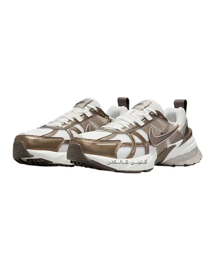 کتانی نایکی وی تو کی ران سفید شکلاتی Nike V2K RUN white brown