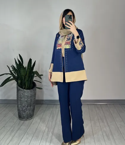 ست کت و شلوار مزونی کوک دوزی