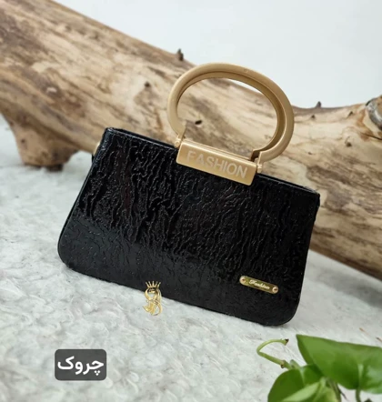کیف مجلسی مدل فشن طلایی ورنی