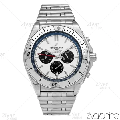 ساعت برایتلینگ مردانه مدل Chronomat سه موتوره صفحه سفید مشکی 106699