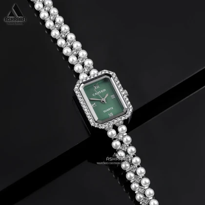 ساعت کارتیه بند مروارید Cartier A80
