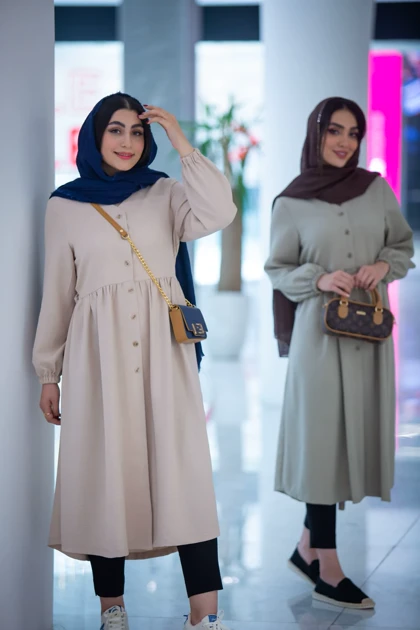 مانتو لوئیز جودون یقه هفت بلند