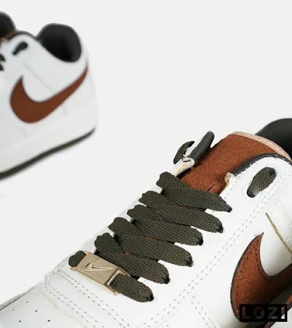 کفش مردانه و زنانه سفید قهوه ای NIKE AIR FORCE