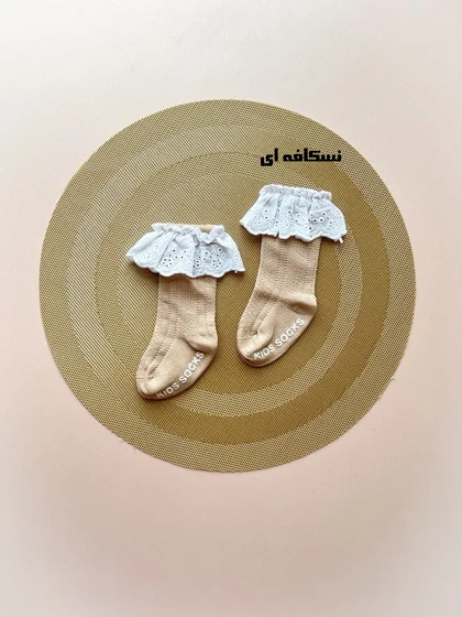 جوراب ساق‌بلند بچگانه دخترانه گیپوری