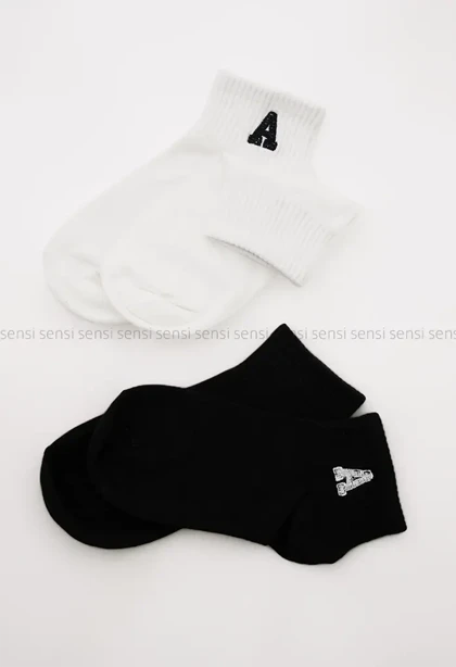 جوراب گلدوزیA مچی پنبه کد1004983