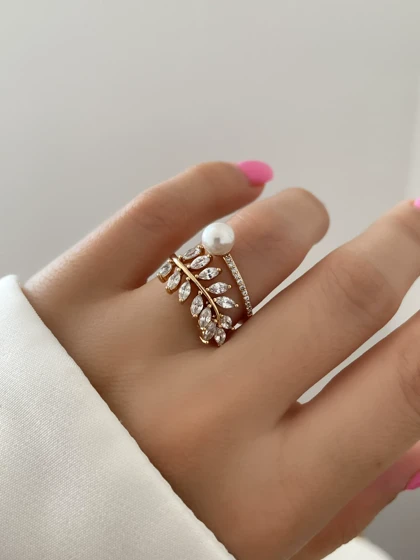 انگشتر مروارید و گندم ژوپینگ