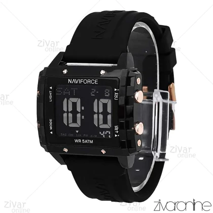 ساعت اورجینال ناوی فورس NaviForce دیجیتالی مربعی مشکی 106941