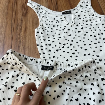 ست راحتی زنانه تاپ و شلوارک ترک River Island