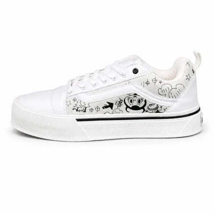 کفش کتانی مردانه ونس اولداسکول کنو کاستوم سفید Vans oldskool Knu