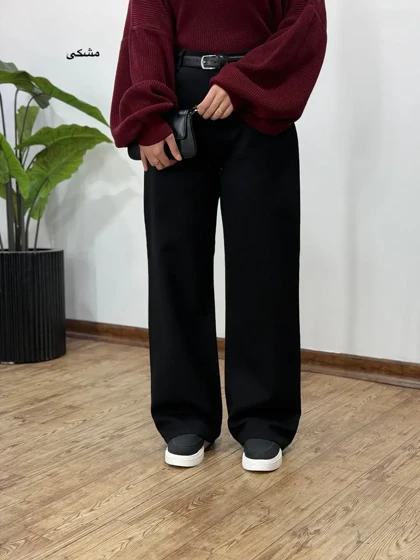 شلوار کتان نیم بگ