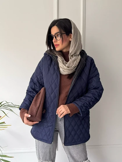 کاپشن زنانه کلاهدار آستردار ونوس **