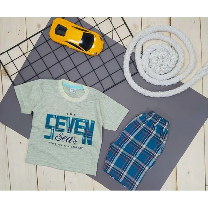 تیشرت و شلوارک راحتی پسرانه SEVEN