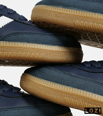 کفش کتانی مردانه و زنانه سرمه ای سفید ADIDAS Samba مدل 7302