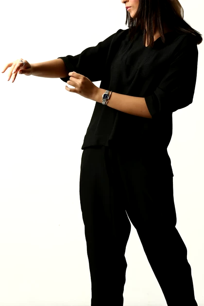 شومیز جلو بسته یقه برگردان زنانه