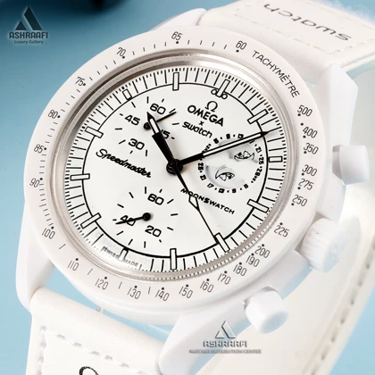 ساعت امگا سواچ سفید Omega x Swatch Speedmaster M00-M2
